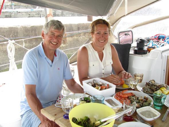 Fruits de mer in Royan; Marjan en Tara waren er heus ook, hoor...