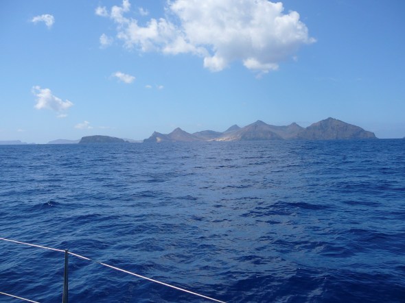 Porto Santo, het eiland voor Madeira waar we langsvoeren