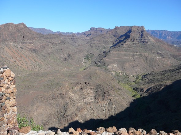 uitzicht op weg naar de vulkaan Pico de las Nieves