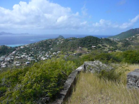 uitzicht vanaf het Fort op Union Island