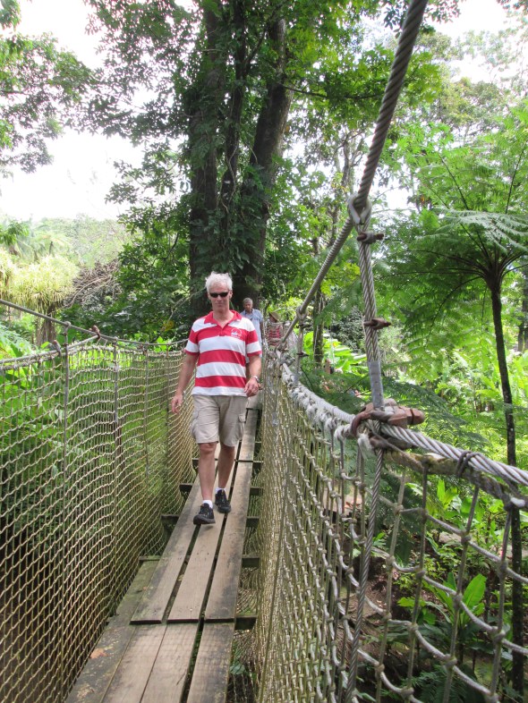 avontuurlijke wandeling door de tuin van Balata
