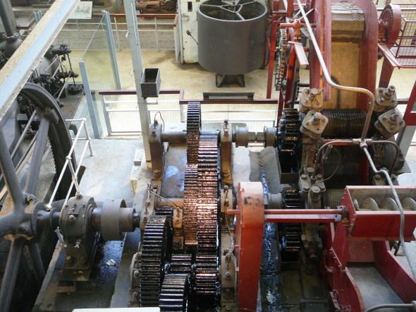 stoommachines in de museumstokerij van Clement