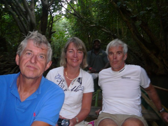 3 foto's van de indian river roeitocht