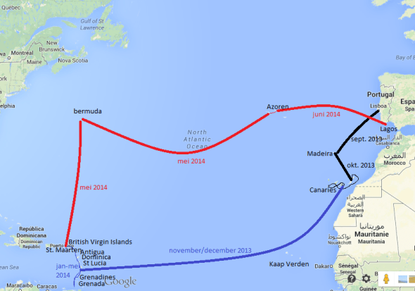het Atlantisch rondje van Aurora (2013-2014)