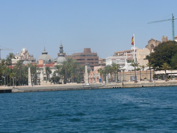 Cartagena van zee gezien
