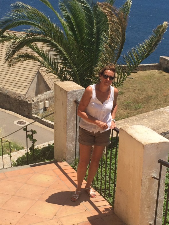 Marleen op de trap naar de Citadel