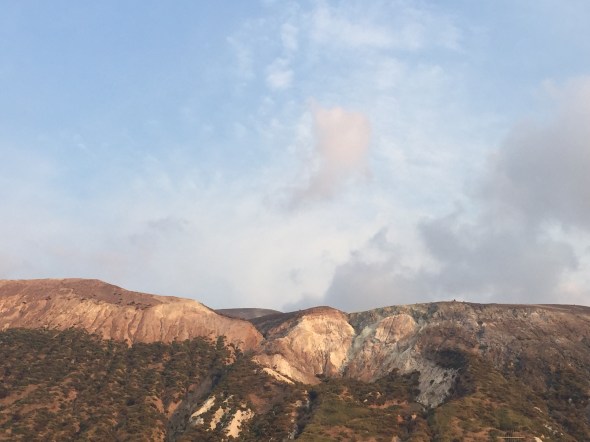 Het actieve deel van de vulkaan op Vulcano