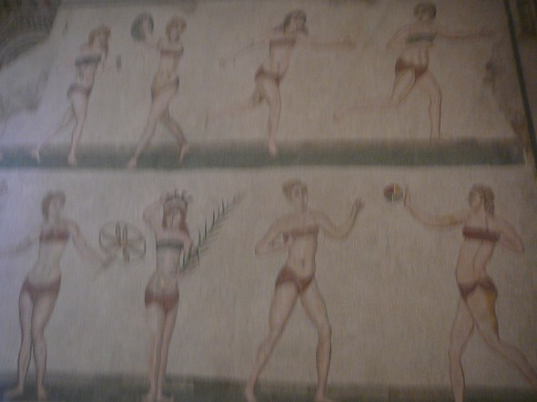 de beroemde bikini's van Romeinse sportheldinnen