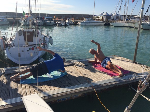 fitness op de steiger