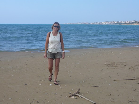 we fietsen naar een natuurgebied 4 km buiten de marina