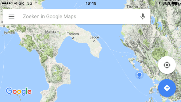 kaartje: Leuca op het uiterste puntje van de hak